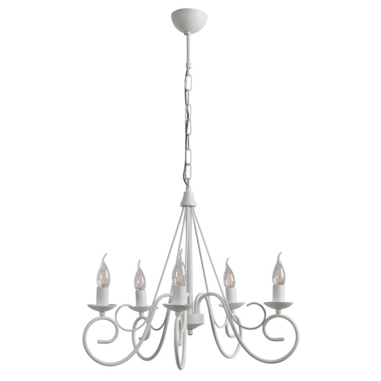 Φωτιστικό Πολύφωτο 5φ Μέταλλο λευκό Ε14