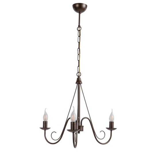 Φωτιστικό Πολύφωτο 3φ Μέταλλο καφέ Ε14