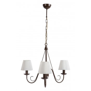 Φωτιστικό Πολύφωτο 3φ Μέταλλο καφέ με αμπαζούρ Ε14