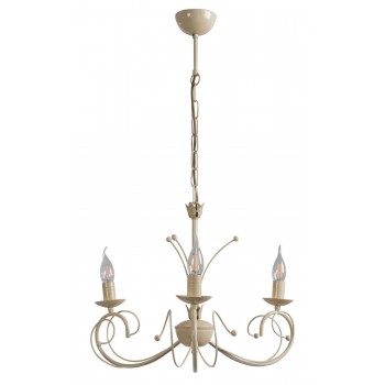 Φωτιστικό Πολύφωτο 3φ Μέταλλο κρεμ/ Πατίνα χρυσή Ε14