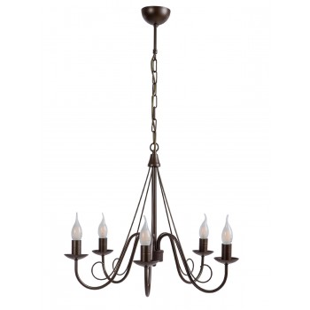 Φωτιστικό Πολύφωτο 5φ Μέταλλο καφέ Ε14