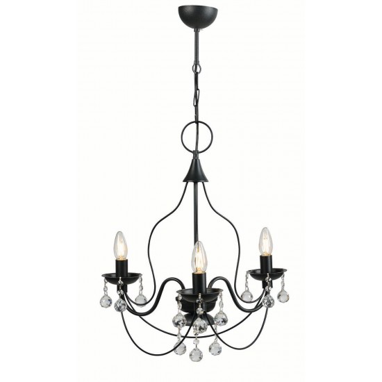 Φωτιστικό Πολύφωτο 3φ Μέταλλο μαύρο Ε14