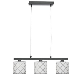 Φωτιστικό Πολύφωτο 3φ Μέταλλο/Αμπαζούρ λευκό Ε27