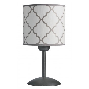 Φωτιστικό Πορτατίφ μέταλλο/αμπαζούρ λευκό/γκρί Ε27 Φ15