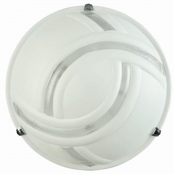 Φωτιστικό Πλαφονιέρα Γυαλί λευκό 2xΕ27 Φ40