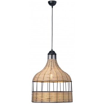 Φωτιστικό μονόφωτο μέταλλο/ρατάν Ε27 Φ41