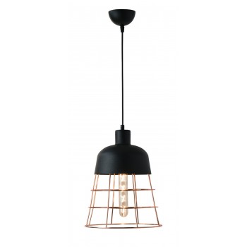 Φωτιστικό μονόφωτο μέταλλο μαύρο/χαλκός Ε27 Φ26