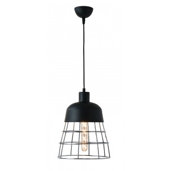 Φωτιστικό μονόφωτο μέταλλο μαύρο/χρώμιο Ε27 Φ26