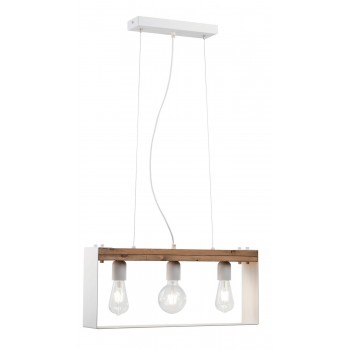 Φωτιστικό Πολύφωτο 3φ Ξύλο/Μέταλλο λευκό Ε27