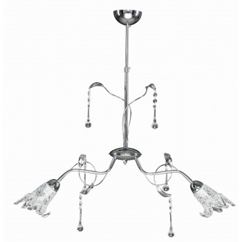 Φωτιστικό Πολύφωτο 2φ Μέταλλο χρώμιο/Γυαλί Ε14