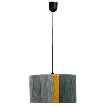 Φωτιστικό μονόφωτο σχοινί γκρί/κιτρινο Ε27 Φ35