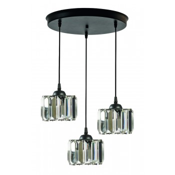 Φωτιστικό Πολύφωτο 3φ Μέταλλο/Κρύσταλλο Ε27