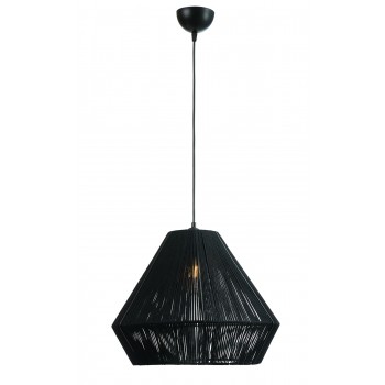 Φωτιστικό μονόφωτο σχοινί μαύρο Ε27 Φ40