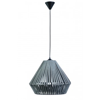 Φωτιστικό μονόφωτο ύφασμα  γκρι Ε27 Φ40