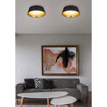 Φωτιστικό Πλαφονίερα PONTS R62871279 Μαύρο