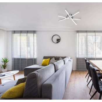 Φωτιστικό Πλαφονίερα CAPELLA R62491306 Φινίρισμα Χρωμίου