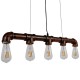 GloboStar® CANAL 01070 Vintage Industrial Κρεμαστό Φωτιστικό Οροφής Πολύφωτο 5 x E27 Καφέ Σκουριά Μεταλλικό Ράγα Μ88 x Π4.5 x Y7cm GloboStar® CANAL 01070 Vintage Industrial Κρεμαστό Φωτιστικό Οροφής Πολύφωτο 5 x E27 Καφέ Σκουριά Μεταλλικό Ράγα Μ88 x Π4.5 x Y7cm