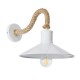 GloboStar® VINSA 01130 Vintage Φωτιστικό Τοίχου Απλίκα Μονόφωτο 1 x E27 Λευκό Μεταλλικό Καμπάνα με Μπεζ Σχοινί Μ37.5 x Π26.7 x Υ25cm GloboStar® VINSA 01130 Vintage Φωτιστικό Τοίχου Απλίκα Μονόφωτο 1 x E27 Λευκό Μεταλλικό Καμπάνα με Μπεζ Σχοινί Μ37.5 x Π26.7 x Υ25cm