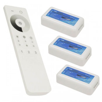 Ασύρματο LED Dimmer με Χειριστήριο Αφής 2.4G RF για Τρία Groups 12v (432w) - 24v (864w) DC GloboStar 04238
