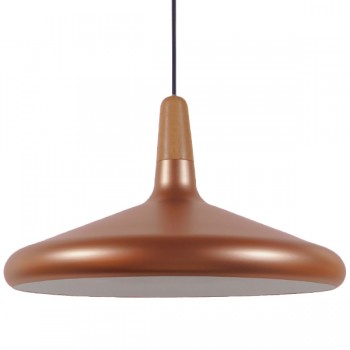 GloboStar® FERCLA 01223 Μοντέρνο Κρεμαστό Φωτιστικό Οροφής Μονόφωτο Χάλκινο Μεταλλικό Καμπάνα Φ39 x Y23cm