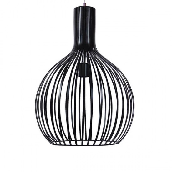 GloboStar® GOBLET DARK 01266 Μοντέρνο Κρεμαστό Φωτιστικό Οροφής Μονόφωτο Μαύρο Μεταλλικό Καμπάνα Φ38 x Y50cm GloboStar® GOBLET DARK 01266 Μοντέρνο Κρεμαστό Φωτιστικό Οροφής Μονόφωτο Μαύρο Μεταλλικό Καμπάνα Φ38 x Y50cm