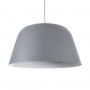 GloboStar® WESTVALE 01282 Μοντέρνο Κρεμαστό Φωτιστικό Οροφής Μονόφωτο 1 x E27 Γκρί  Μεταλλικό Καμπάνα Φ40 x Y24cm