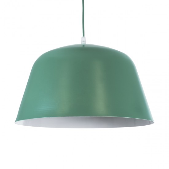 GloboStar® UPVALE 01285 Μοντέρνο Κρεμαστό Φωτιστικό Οροφής Μονόφωτο 1 x E27 Γκρι Πράσινο Μεταλλικό Καμπάνα Φ40 x Y24cm GloboStar® UPVALE 01285 Μοντέρνο Κρεμαστό Φωτιστικό Οροφής Μονόφωτο 1 x E27 Γκρι Πράσινο Μεταλλικό Καμπάνα Φ40 x Y24cm