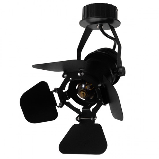 GloboStar® CHICAGO 01371 Vintage Industrial Φωτιστικό Οροφής Μονόφωτο Μαύρο Μεταλλικό Μ20 x Π20 x Υ27.5cm GloboStar® CHICAGO 01371 Vintage Industrial Φωτιστικό Οροφής Μονόφωτο Μαύρο Μεταλλικό Μ20 x Π20 x Υ27.5cm