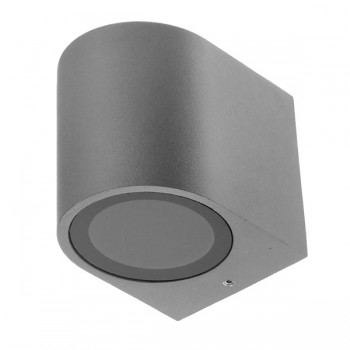 LED Φωτιστικό Τοίχου Αρχιτεκτονικού Φωτισμού Γκρι Down GU10 Αδιάβροχο IP65 GloboStar 90092