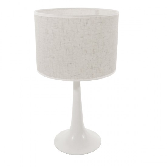 GloboStar® AMBROSIA WHITE 01395 Μοντέρνο Επιτραπέζιο Φωτιστικό Πορτατίφ Μονόφωτο Μεταλλικό με Λευκό Καπέλο Φ25 x Υ46cm GloboStar® AMBROSIA WHITE 01395 Μοντέρνο Επιτραπέζιο Φωτιστικό Πορτατίφ Μονόφωτο Μεταλλικό με Λευκό Καπέλο Φ25 x Υ46cm