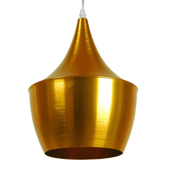 GloboStar® SHANGHAI GOLD 01544 Μοντέρνο Κρεμαστό Φωτιστικό Οροφής Μονόφωτο 1 x E27 Χρυσό Μεταλλικό Καμπάνα Φ24 x Y30cm GloboStar® SHANGHAI GOLD 01544 Μοντέρνο Κρεμαστό Φωτιστικό Οροφής Μονόφωτο 1 x E27 Χρυσό Μεταλλικό Καμπάνα Φ24 x Y30cm