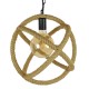 GloboStar® BALANCE 01596 Vintage Κρεμαστό Φωτιστικό Οροφής Μονόφωτο 1 x E27 Μπεζ Μεταλλικό με Σχοινί Φ35 x Υ36.5cm GloboStar® BALANCE 01596 Vintage Κρεμαστό Φωτιστικό Οροφής Μονόφωτο 1 x E27 Μπεζ Μεταλλικό με Σχοινί Φ35 x Υ36.5cm