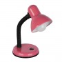 GloboStar® STUDENT PINK 01534 Μοντέρνο Επιτραπέζιο Φωτιστικό Γραφείου Μονόφωτο Μεταλλικό Ροζ Λευκό με Διακόπτη ΟN/OFF Φ12 x Υ32cm