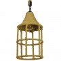 GloboStar® YUBA 01612 Vintage Κρεμαστό Φωτιστικό Οροφής Μονόφωτο 1 x E27 Πλέγμα με Μπεζ Σχοινί Φ22 x Υ40cm