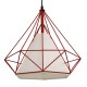 GloboStar® KAIRI 01620 Μοντέρνο Industrial Κρεμαστό Φωτιστικό Οροφής Μονόφωτο 1 x E27 Κόκκινο με Άσπρο Ύφασμα Μεταλλικό Πλέγμα Φ38 x Υ39cm GloboStar® KAIRI 01620 Μοντέρνο Industrial Κρεμαστό Φωτιστικό Οροφής Μονόφωτο 1 x E27 Κόκκινο με Άσπρο Ύφασμα Μεταλλικό Πλέγμα Φ38 x Υ39cm