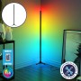 Μοντέρνο Minimal Επιδαπέδιο Μαύρο Φωτιστικό 100cm LED 16 Watt με Ασύρματο Χειριστήριο RF & Dimmer RGB Πολύχρωμο GloboStar ALIEN Design GLOBO-100-8