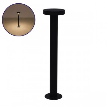 Αδιάβροχο IP65 Φωτιστικό Κολωνάκι Κήπου 14x59cm LED 15W 230v Θερμό Λευκό 3000k GloboStar 12136