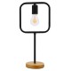 GloboStar® HONOR SQUARE 01435 Μοντέρνο Επιτραπέζιο Φωτιστικό Πορτατίφ Μονόφωτο Μαύρο Μεταλλικό με Ξύλινη Βάση Δρυς Μ20 x Π20 x Υ42cm GloboStar® HONOR SQUARE 01435 Μοντέρνο Επιτραπέζιο Φωτιστικό Πορτατίφ Μονόφωτο Μαύρο Μεταλλικό με Ξύλινη Βάση Δρυς Μ20 x Π20 x Υ42cm