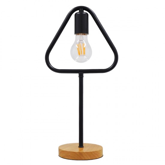 GloboStar® HONOR TRIANGLE 01436 Μοντέρνο Επιτραπέζιο Φωτιστικό Πορτατίφ Μονόφωτο Μαύρο Μεταλλικό με Ξύλινη Βάση Δρυς Μ20 x Π20 x Υ40cm GloboStar® HONOR TRIANGLE 01436 Μοντέρνο Επιτραπέζιο Φωτιστικό Πορτατίφ Μονόφωτο Μαύρο Μεταλλικό με Ξύλινη Βάση Δρυς Μ20 x Π20 x Υ40cm