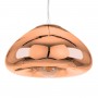 GloboStar® CRISTIN 00761 Μοντέρνο Κρεμαστό Φωτιστικό Οροφής Μονόφωτο 1 x E27 Χάλκινο Γυάλινο Φ30 x Υ19cm