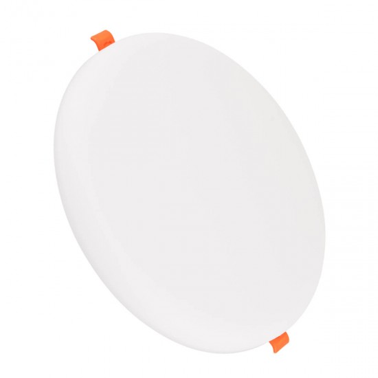 GloboStar® 60191 Χωνευτό LED Panel FrameLess Φ22cm 33W 3590lm 180° AC 220-240V IP20 με Σύστημα Ρυθμιζόμενης Τρύπας Κοπής από 3.5εκ έως 20.5εκ - Φ22.2 x Υ2cm Ψυχρό Λευκό 6000K - 3 Years Warranty