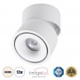 GloboStar® OMEGA-S 60298 Επιφανειακό LED Spot Downlight Φ10cm 12W 1560lm 36° AC 220-240V IP20 Φ10 x Υ10.5cm - Στρόγγυλο - Λευκό - Φυσικό Λευκό 4500K - Bridgelux COB - 5 Years Warranty