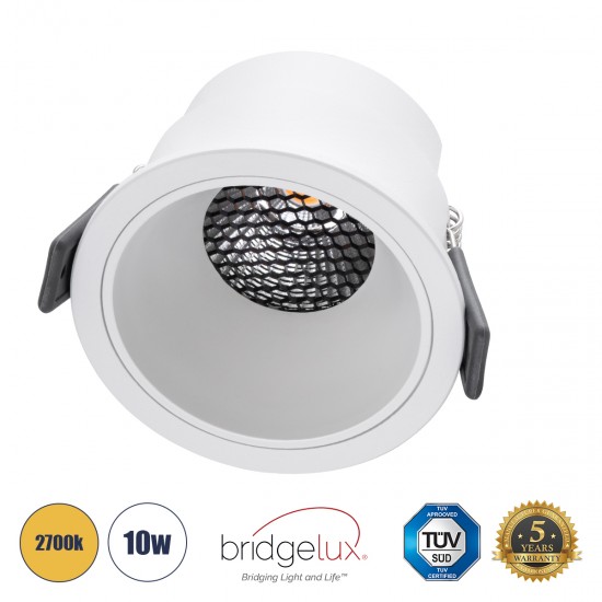 GloboStar® PLUTO-M 60255 Χωνευτό LED Spot Downlight TrimLess Φ8.4cm 10W 1250lm 38° AC 220-240V IP20 Φ8.4 x Υ5.9cm - Στρόγγυλο - Λευκό & Anti-Glare HoneyComb - Θερμό Λευκό 2700K - Bridgelux COB - 5 Years Warranty GloboStar® PLUTO-M 60255 Χωνευτό LED Spot Downlight TrimLess Φ8.4cm 10W 1250lm 38° AC 220-240V IP20 Φ8.4 x Υ5.9cm - Στρόγγυλο - Λευκό & Anti-Glare HoneyComb - Θερμό Λευκό 2700K - Bridgelux COB - 5 Years Warranty