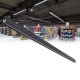 GloboStar® OFFICE 61023-S Γραμμικό Φωτιστικό Οροφής Linear LED 18W 2230lm 120° AC 220-240V Μ120 x Π2 x Υ4cm Ψυχρό Λευκό 6000K - Μαύρο - 3 Years Warranty