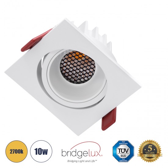 GloboStar® LEO-SQ 60291 Χωνευτό LED Spot Downlight TrimLess Μ8.5xΠ8.5cm 10W 1250lm 38° AC 220-240V IP20 Μ8.5 x Π8.5 x Υ6.6cm - Τετράγωνο - Κινούμενο - Λευκό & Anti-Glare HoneyComb - Θερμό Λευκό 2700K - Bridgelux COB - 5 Years Warranty GloboStar® LEO-SQ 60291 Χωνευτό LED Spot Downlight TrimLess Μ8.5xΠ8.5cm 10W 1250lm 38° AC 220-240V IP20 Μ8.5 x Π8.5 x Υ6.6cm - Τετράγωνο - Κινούμενο - Λευκό & Anti-Glare HoneyComb - Θερμό Λευκό 2700K - Bridgelux COB - 5 Years Warranty