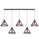 GloboStar® TRIANGLE 00609 Μοντέρνο Κρεμαστό Φωτιστικό Οροφής Πολύφωτο 5 x E27 Χάλκινο Μεταλλικό Πλέγμα Μ170 x Π22 x Y130cm GloboStar® TRIANGLE 00609 Μοντέρνο Κρεμαστό Φωτιστικό Οροφής Πολύφωτο 5 x E27 Χάλκινο Μεταλλικό Πλέγμα Μ170 x Π22 x Y130cm