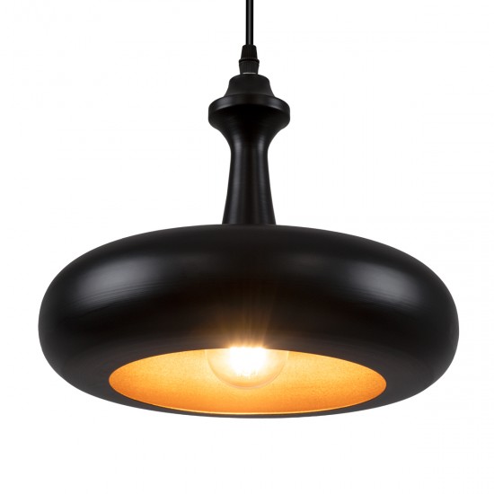 GloboStar® ROCKFORD 01287-C Μοντέρνο Κρεμαστό Φωτιστικό Οροφής Μονόφωτο 1 x E27 Μαύρο Μεταλλικό Καμπάνα Φ30 x Υ23cm GloboStar® ROCKFORD 01287-C Μοντέρνο Κρεμαστό Φωτιστικό Οροφής Μονόφωτο 1 x E27 Μαύρο Μεταλλικό Καμπάνα Φ30 x Υ23cm