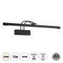 GloboStar® LAURA 60424 Μοντέρνο Φωτιστικό Τοίχου - Απλίκα Καθρέπτη Μπάνιου - Πίνακα LED 12W 1400lm 120° AC 220-240V IP44 Μ60 x Π27 x Υ13cm - Φυσικό Λευκό 4500K - Μαύρο - 3 Years Warranty