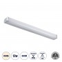 GloboStar® RENATA 60442 Μοντέρνο Φωτιστικό Τοίχου - Απλίκα Καθρέπτη Μπάνιου - Πίνακα LED 12W 1400lm 210° AC 220-240V IP44 Μ60 x Π4 x Υ5.5cm - Φυσικό Λευκό 4500K - Χρώμιο Νίκελ - 3 Years Warranty