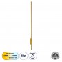 GloboStar® HARLEM 61336 Φωτιστικό Τοίχου - Απλίκα Design LED CCT 18W 2160lm 120° AC 220-240V - Εναλλαγή Φωτισμού μέσω Διακόπτη On/Off All In One Ψυχρό 6000k+Φυσικό 4500k+Θερμό 2700k Μ5 x Π4 x Υ120cm - Χρυσό - 3 Years Warranty